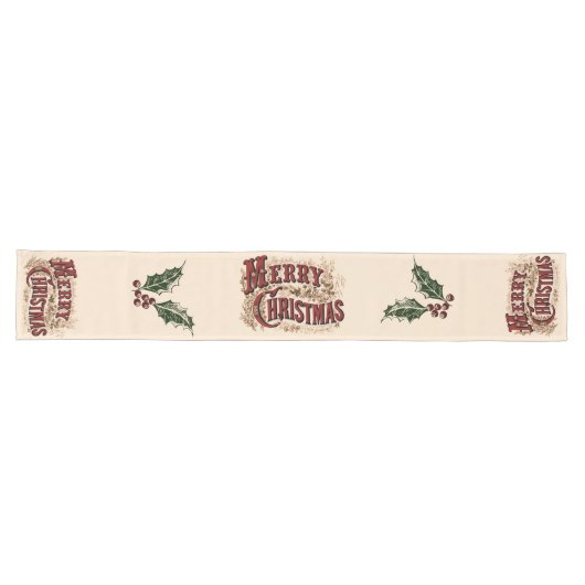 Chemin De Table Long Rustique 1876 Joyeux Noël (Horizontal)