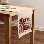 Chemin De Table Long Rustique 1876 Joyeux Noël (In Situ)