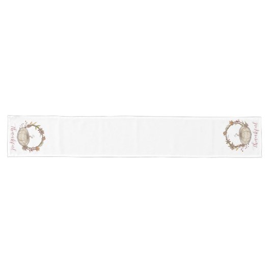 Chemin De Table Long Rustique Citrouille Thankful Table Runner (Horizontal)