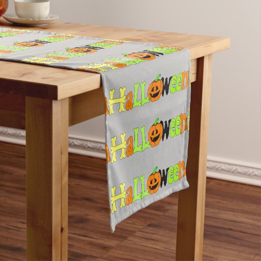 Chemin De Table Long Salutation d'Halloween (In Situ)