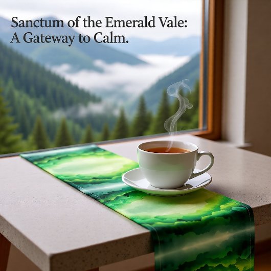 Chemin De Table Long Sanctum of the Emerald Vale