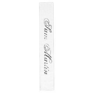 Chemin De Table Long Script minimaliste Joli Monogramme 3d