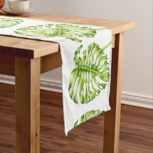Chemin De Table Long Sculptures feuillues sur un coureur de table