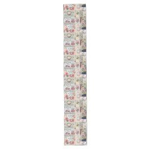 Chemin De Table Long Shabby collage chic, campagne victorienne, découp