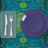 Chemin De Table Long Shambala Tantric Nymphaea mandala art