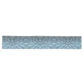 Chemin De Table Long Sky Blue Hues Creative Leave Motif (Horizontal)