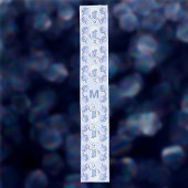 Chemin De Table Long Snowman Dreidels Optionnel Monogram Blue Hanoukka