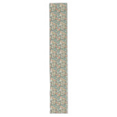 Chemin De Table Long Soft Leaf Motif - Crème et Orange Délice (Devant)