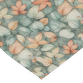 Chemin De Table Long Soft Leaf Motif - Crème et Orange Délice (Coin)