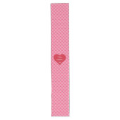 Chemin De Table Long Soft Pink Red Hearts Love Gift Table Runner (Devant)