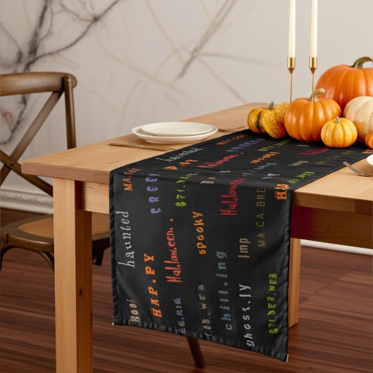 Chemin De Table Long Spooky Modern Halloween Spirit