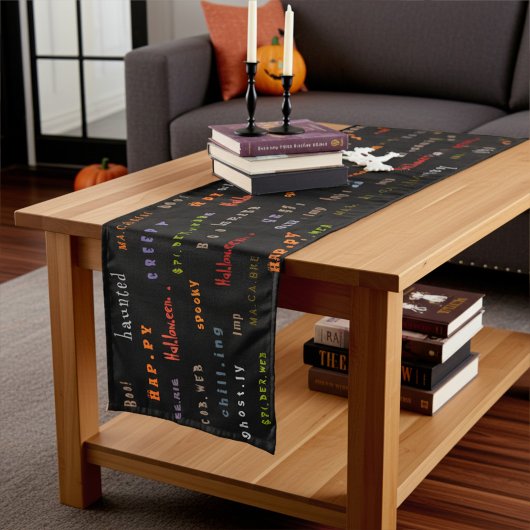 Chemin De Table Long Spooky Modern Halloween Spirit