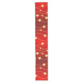 Chemin De Table Long Star Adored Ruby Motif rouge (Devant)