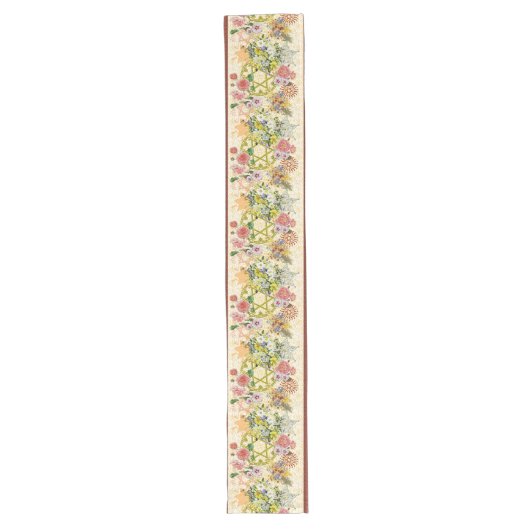Chemin De Table Long Star of David Flower Border Runner (Devant)