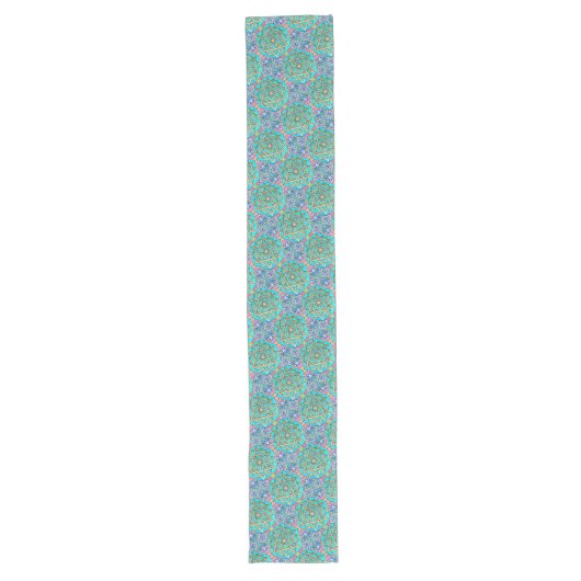 Chemin De Table Long Star of David Turquoise Table Runner (Devant)
