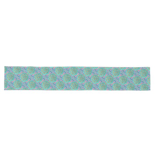 Chemin De Table Long Star of David Turquoise Table Runner (Horizontal)