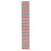 Chemin De Table Long Stripes de style drapeau patriotique (Devant)