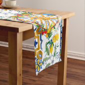 Chemin De Table Long style sicilien, art d'été, citrons (In Situ)