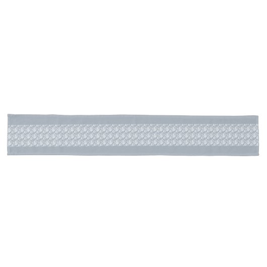 Chemin De Table Long Stylish Charm: Grey & White Table Runner (Horizontal)