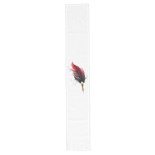 Chemin De Table Long Stylo rouge en plumes avec nib or (Devant)