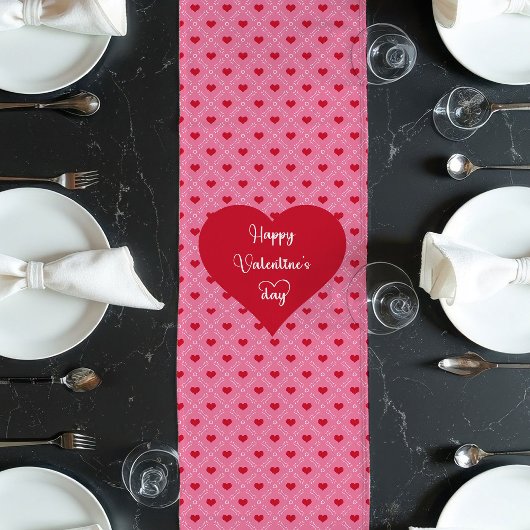 Chemin De Table Long Sweetheart Hearts Table Runner Valentine’s Day 