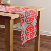 Chemin De Table Long Symbole de prospérité chinois rouge (In Situ)