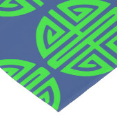 Chemin De Table Long symbole de prospérité chinois vert (Coin)
