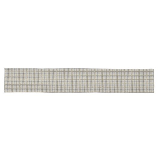 Chemin De Table Long Table Runner Gris Plaid & Gold Faux Parties scinti (Horizontal)