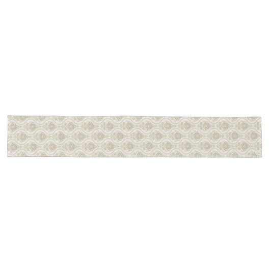 Chemin De Table Long Table Victorian Elegance Runer Soft Beige Damas (Horizontal)