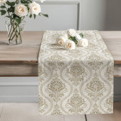 Chemin De Table Long Table Victorian Elegance Runer Soft Beige Damas