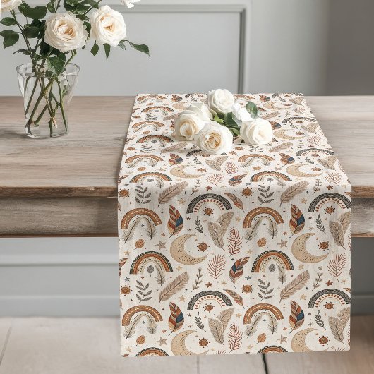 Chemin De Table Long Tableau Arc-En-Ciel Whimsical Runner Boho Chic Int