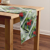 Chemin De Table Long Taches rouges d'automne (In Situ)