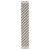 Chemin De Table Long Tan et plaid noir (Devant)