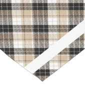 Chemin De Table Long Tan et plaid noir (Coin)