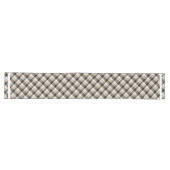 Chemin De Table Long Tan et plaid noir (Horizontal)