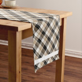 Chemin De Table Long Tan et plaid noir (In Situ)