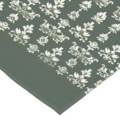 Chemin De Table Long Tapis de course vert moderne avec motif blanc comp (Coin)