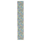 Chemin De Table Long Tapis de table psychédélique ambiance rétro pastel (Devant)