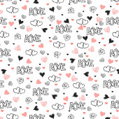 Chemin De Table Long Tapis de table rose et noir à lettrage chic 'Lettr