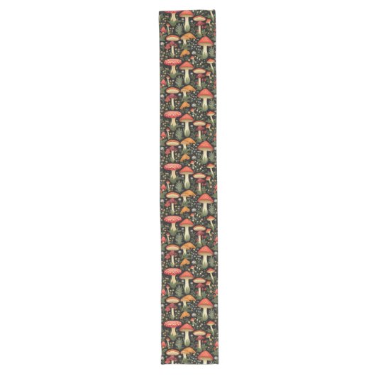 Chemin De Table Long Tapis de table rustique personnalisé Champignons & (Devant)