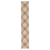 Chemin De Table Long Tartan beige et marron (Devant)