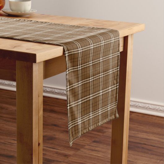 Chemin De Table Long Tartan Brown (In Situ)
