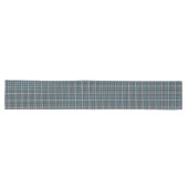 Chemin De Table Long Tartan gris-bleu chaud - Cadeau pour les réunions  (Horizontal)