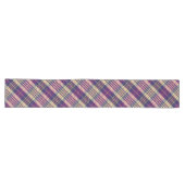 Chemin De Table Long Tartan mauve, or et bleu (Horizontal)