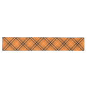 Chemin De Table Long Tartan orange d'Halloween (Horizontal)