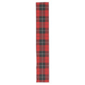 Chemin De Table Long Tartan Rouge Et Noir Écossais (Devant)