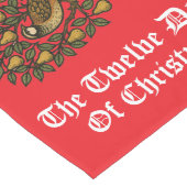 Chemin De Table Long The Twelve Days Of Christmas (Coin)
