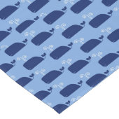 Chemin De Table Long Thème Nautique Baleine Bleue Crachant Océan (Coin)