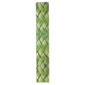 Chemin De Table Long Tissu de bambou vert frais (Devant)
