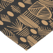 Chemin De Table Long Tissu de moisissure tribale des Caraïbes : Noir, O (Coin)